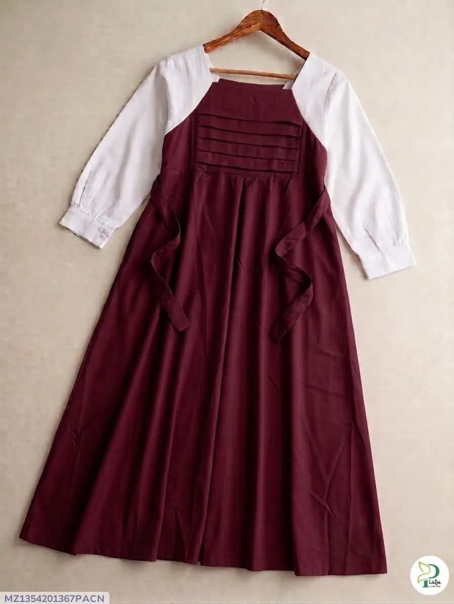 1 Pc Women's Stitched Georgette Plain Maxi