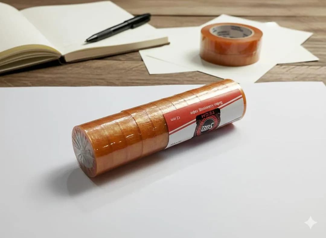 Premium Adhesive Scotch Tape 12 Roll Pack