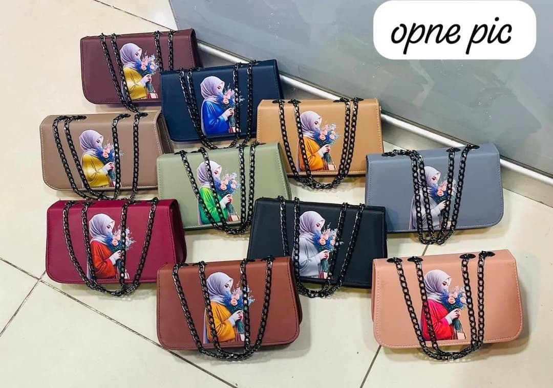 Green Chain Crossbody Bag for Women with Hijab