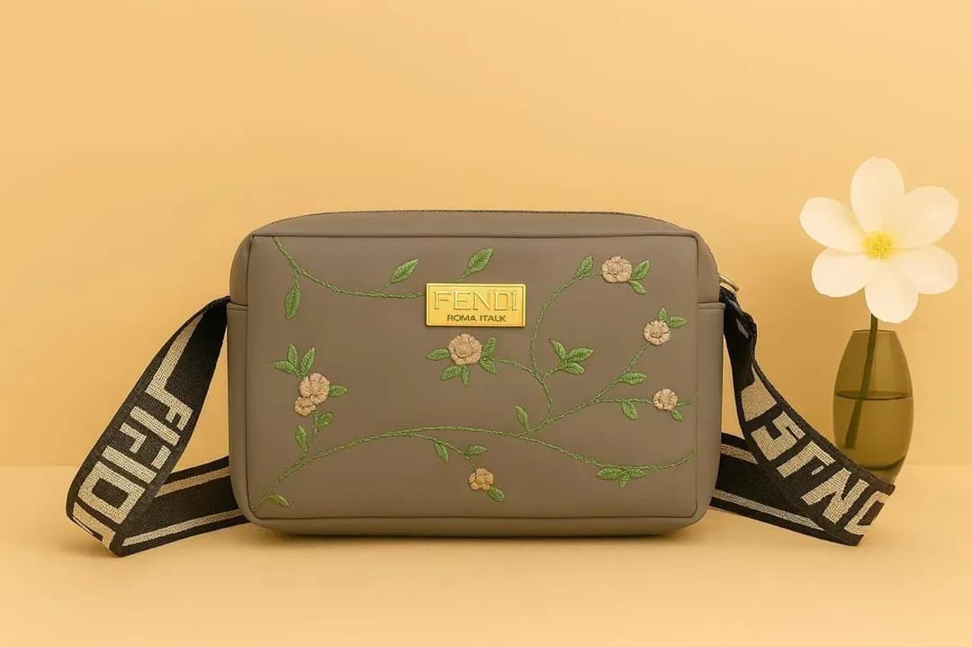 Beige Leather Crossbody Bag for Girls