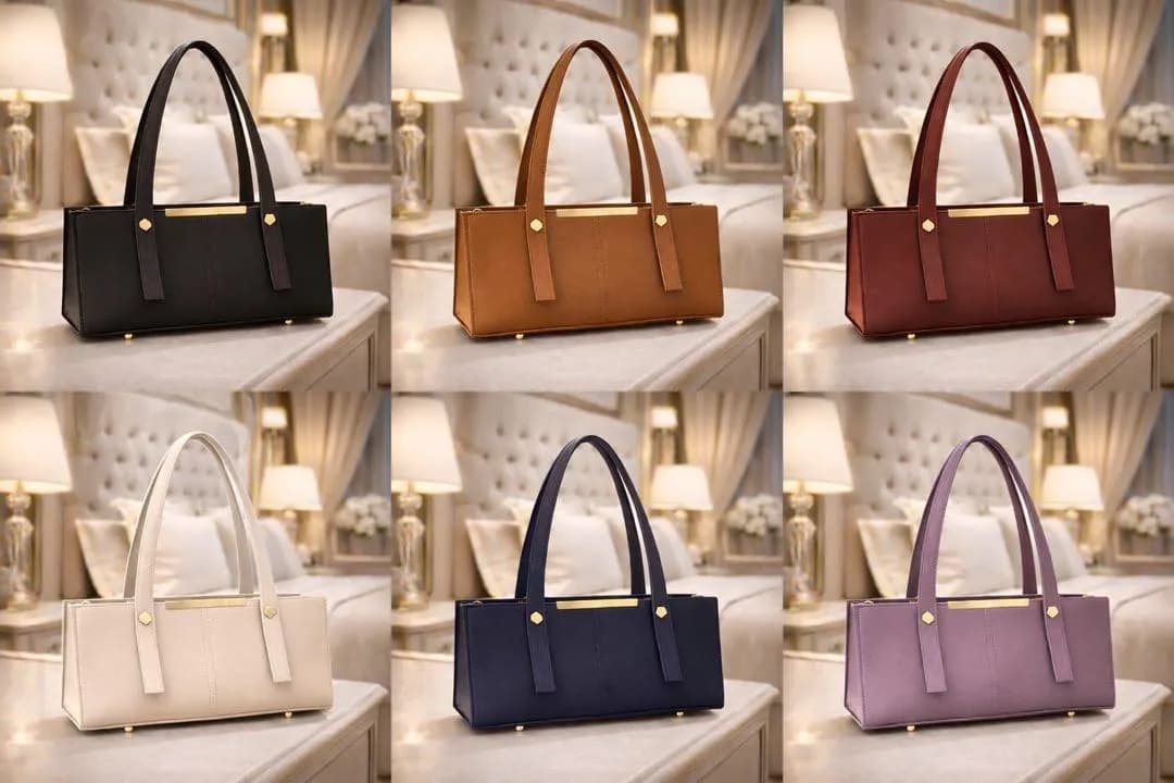 Pink Leather Shoulder Bag for Women
