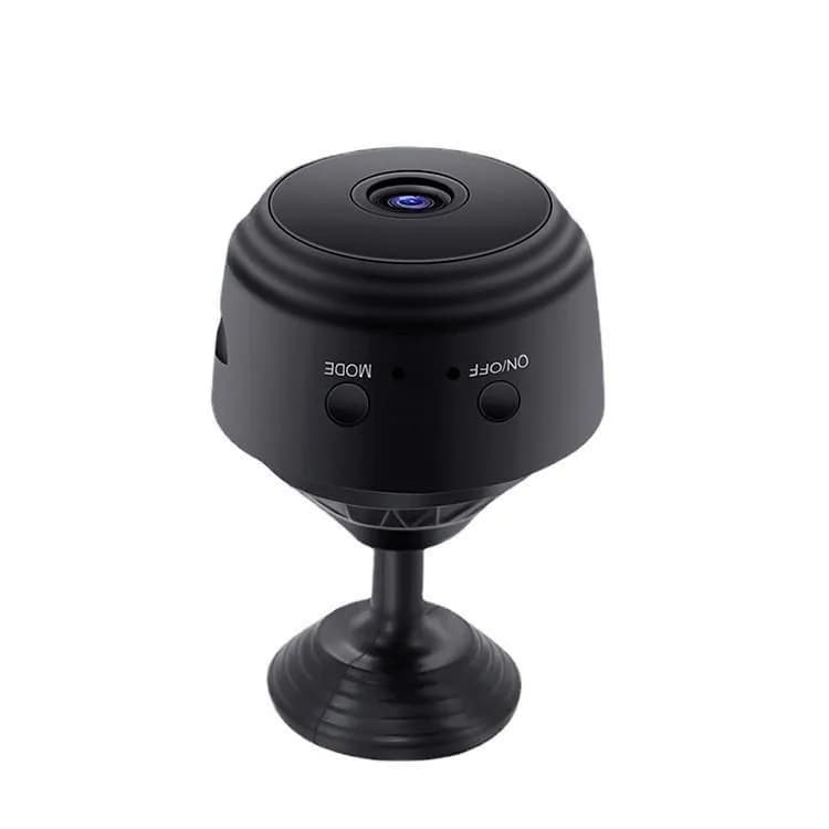 Black Bean-Shaped 24/7 Security Camera with ON/OFF Controls