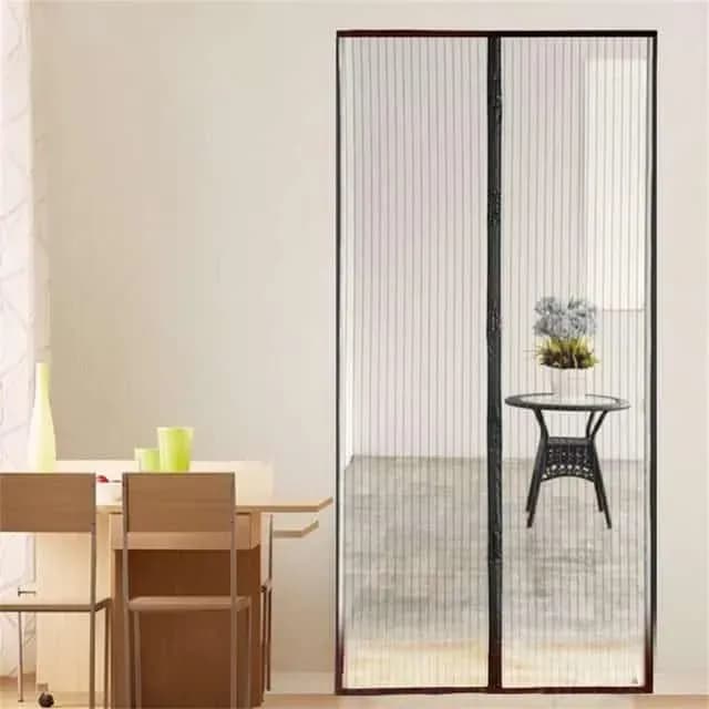 Black Magnetic Screen Door Mesh Curtain Auto Seal - image 1