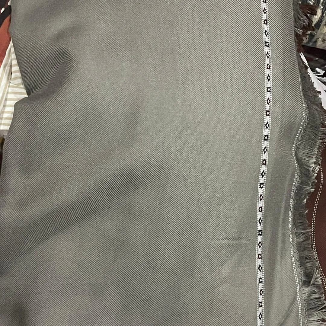 Grey Wool Shawl for Men 3 Yard
