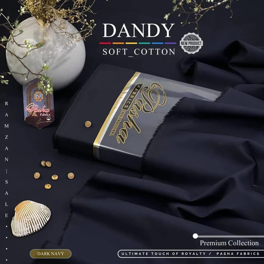 Dark Navy Soft Cotton Dandy Premium Collection