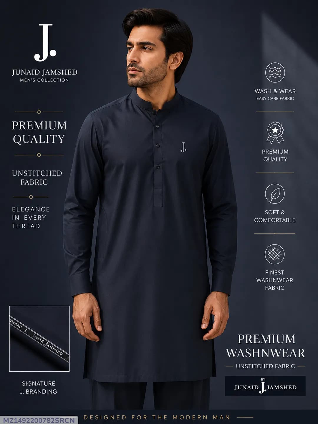 Men’s Unstitched Wash And Wear Plain Suit