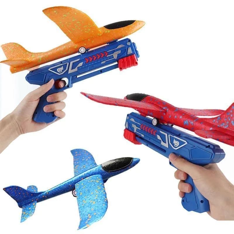 Flying Aircraft Toy Gun for Kids 3+ Multicolor
