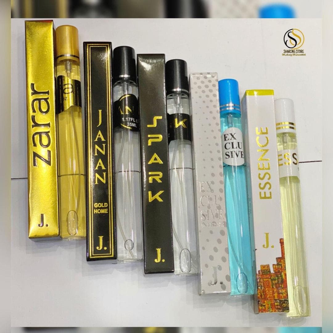 Long Lasting Unisex Pocket Perfume Set 5x30ml Black