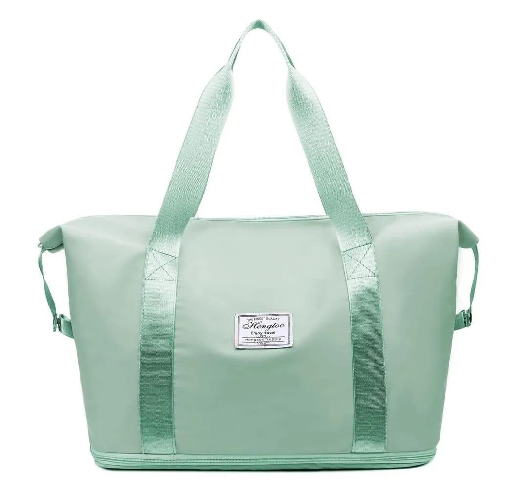 Green Duffel Bag for Everyday Use with Shoulder Straps