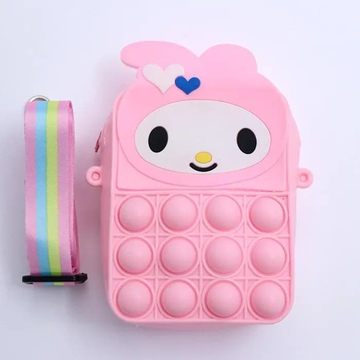 Pink Pop-it Fidget Purse for Girls 1-5 Years