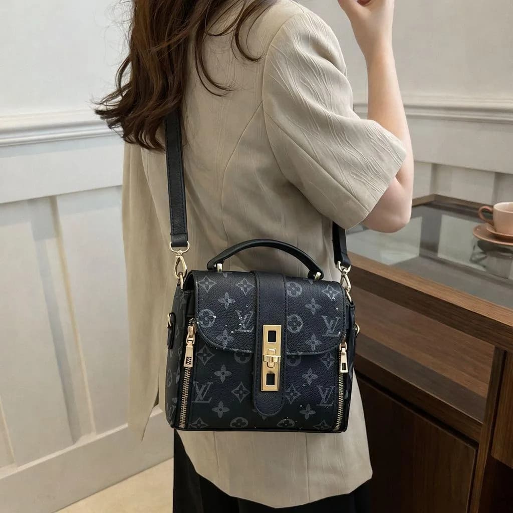 Stylish Crossbody Bag for Girls with Monogram Pattern