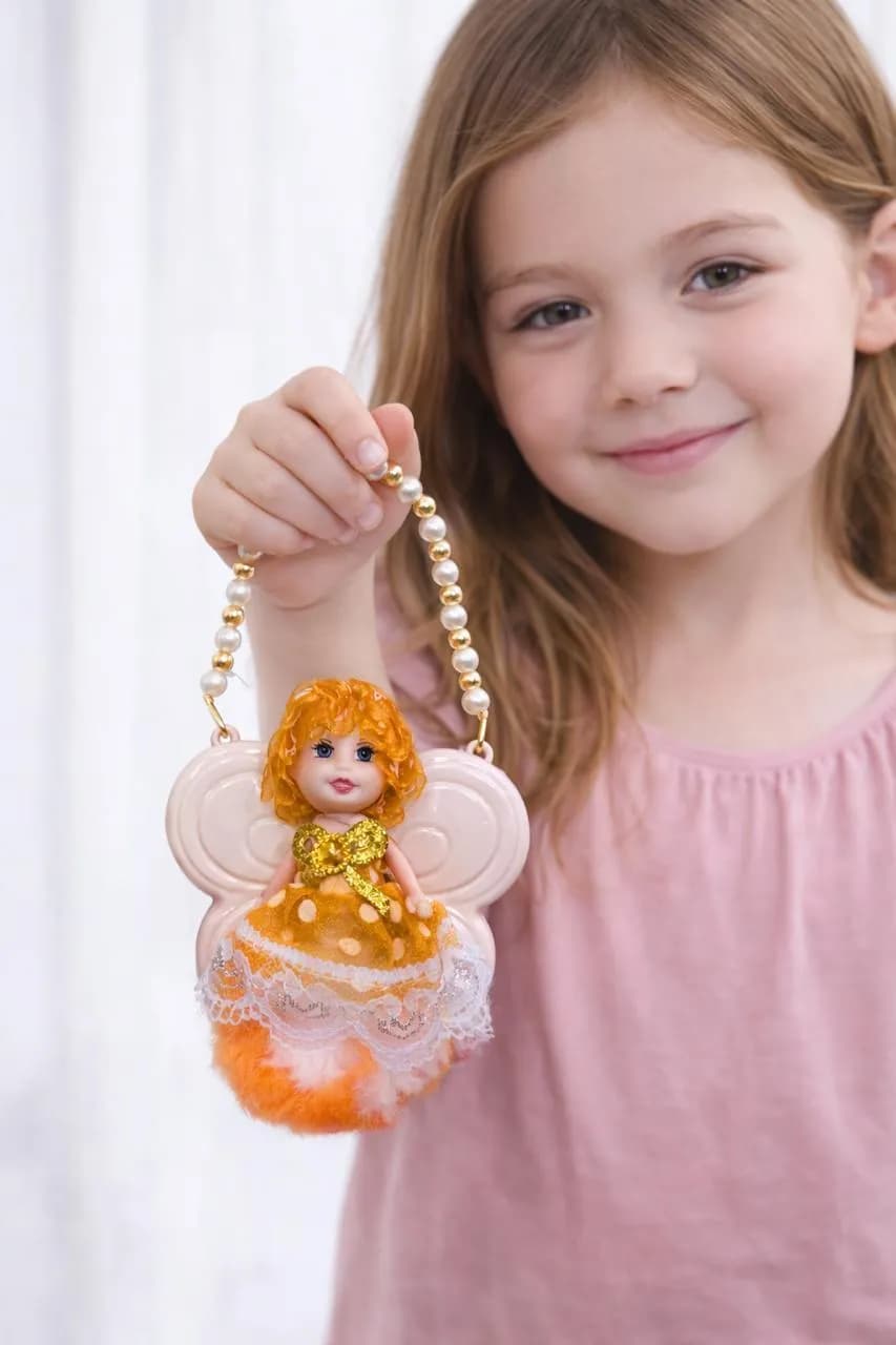 Fairy Mini Bag for Girls with Glowing Lights & Pom Pom
