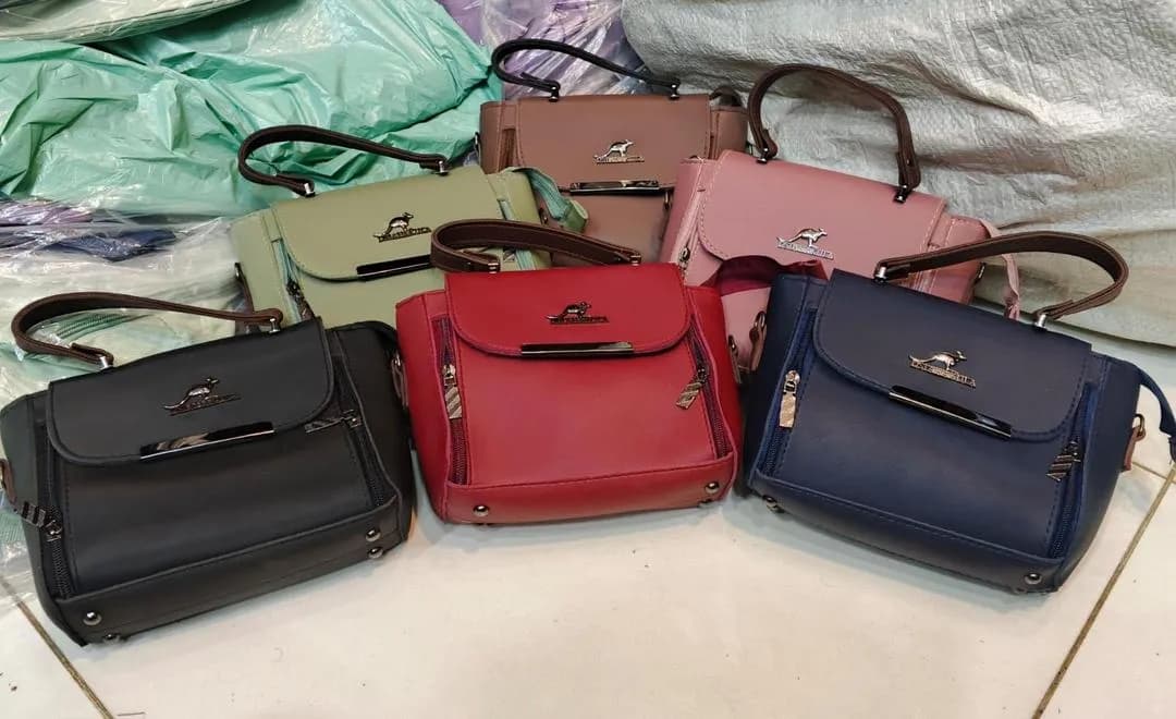 Pink Leather Crossbody Bag for Girls