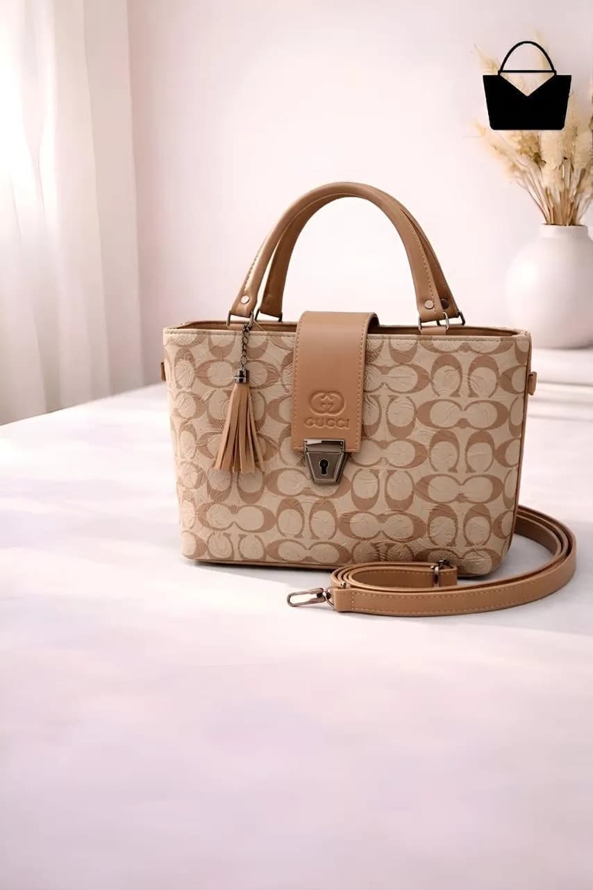 Peach Leather Shoulder Bag 8x11 Women's Handbag