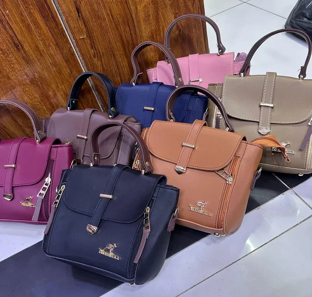 Beige Leather Shoulder Bag for Women