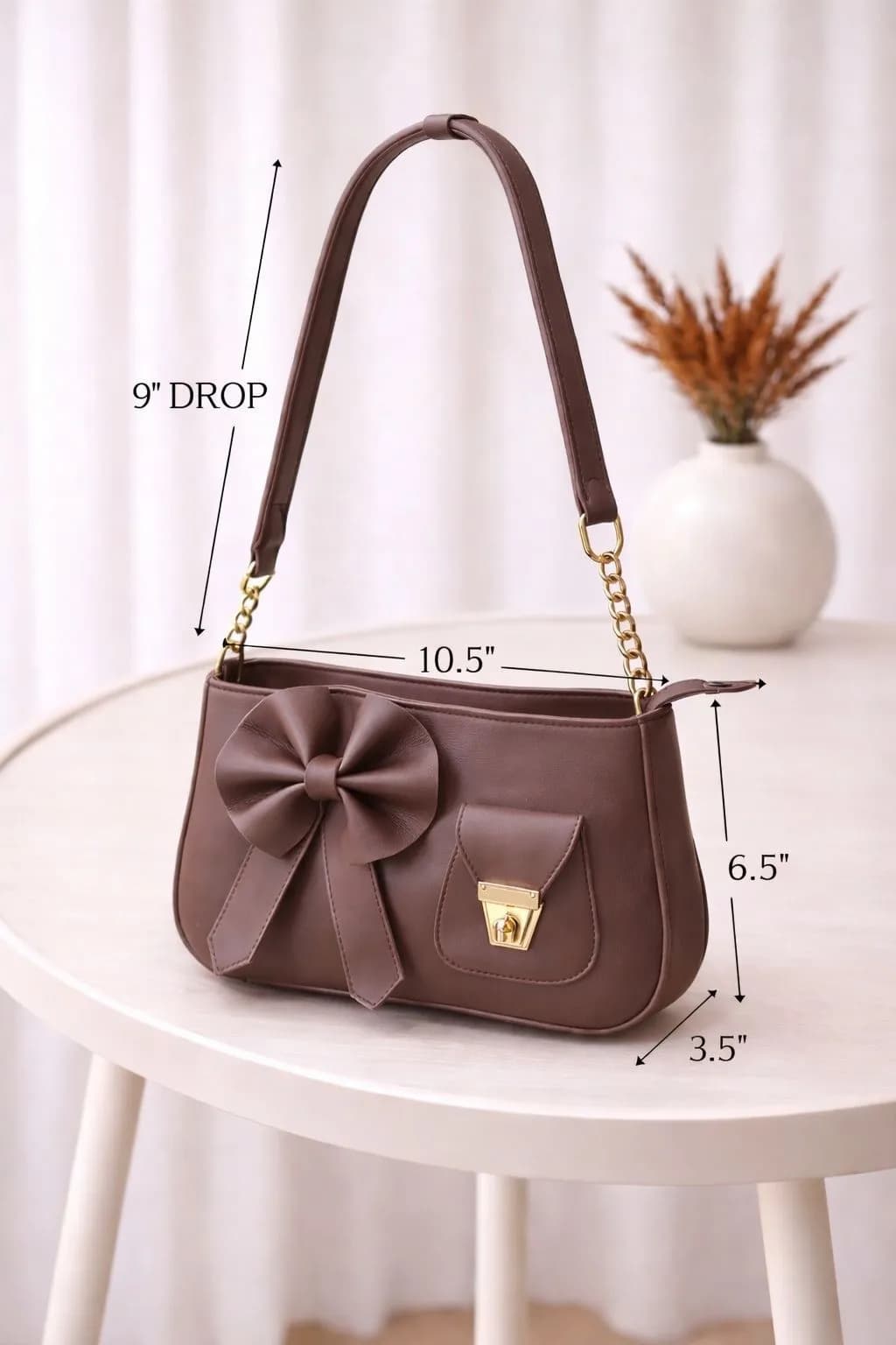 Women's Leather Plain Shoulder Bag