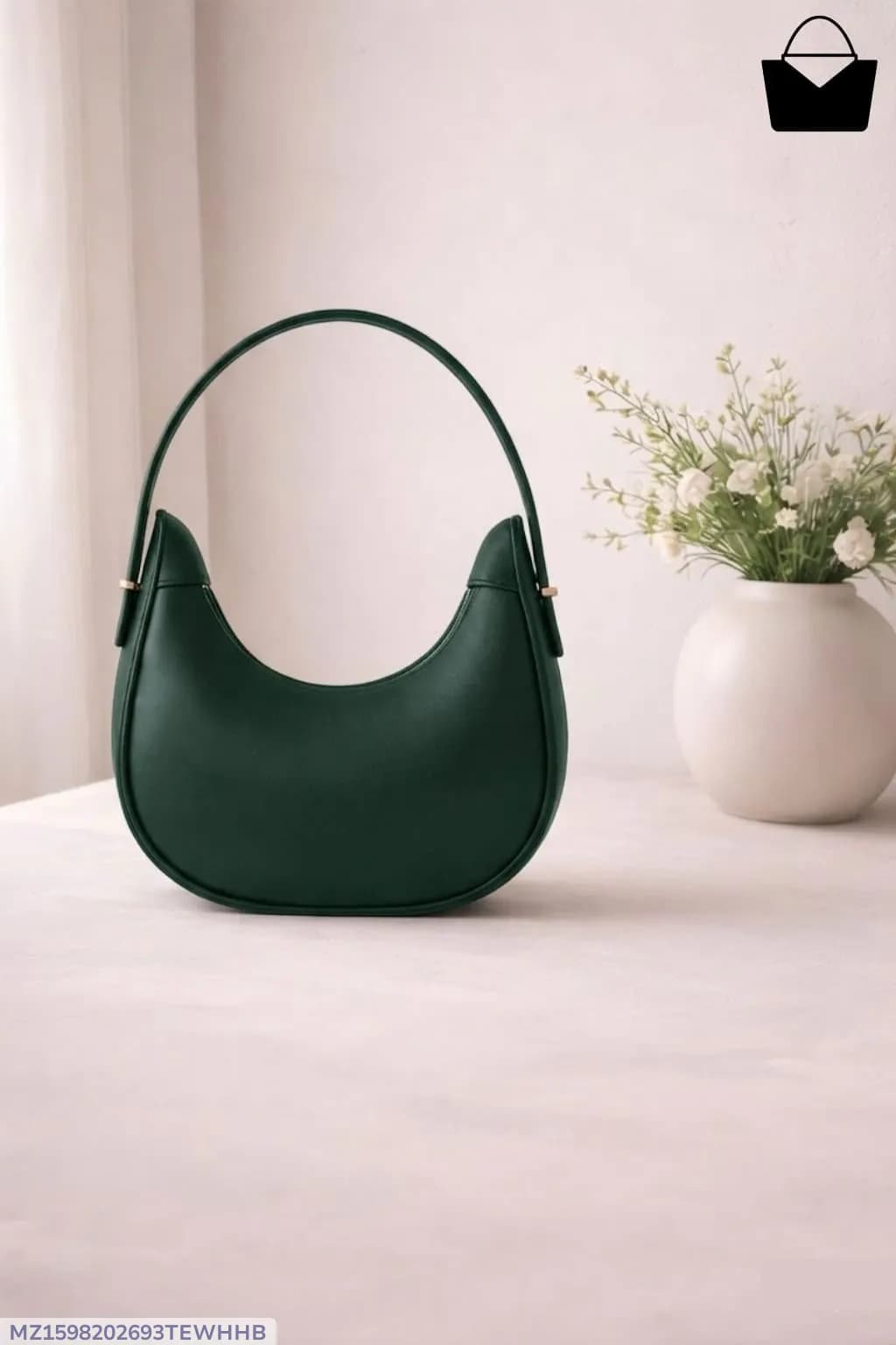 Women's Leather Plain Shoulder Bag