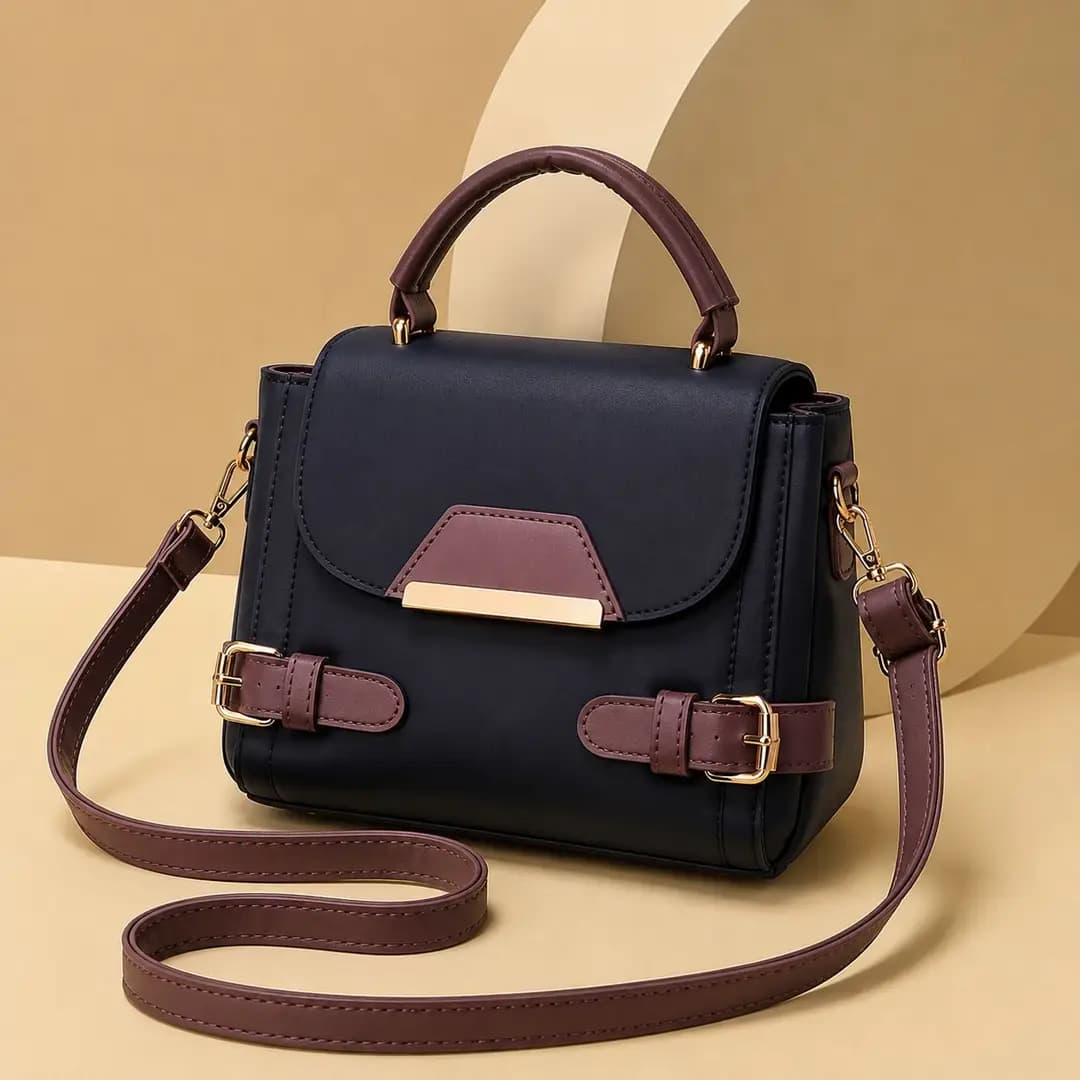 Women's Leather Plain Shoulder Bag