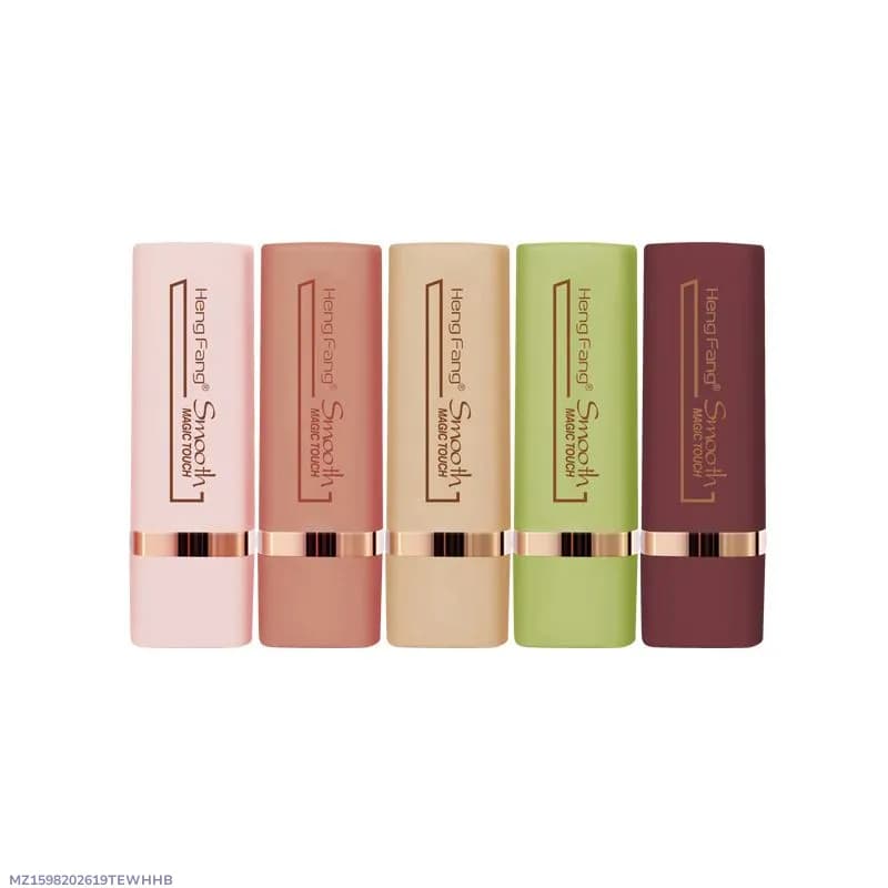 Matte Lipstick Set 5 Pcs Nude Shades Bold Coverage
