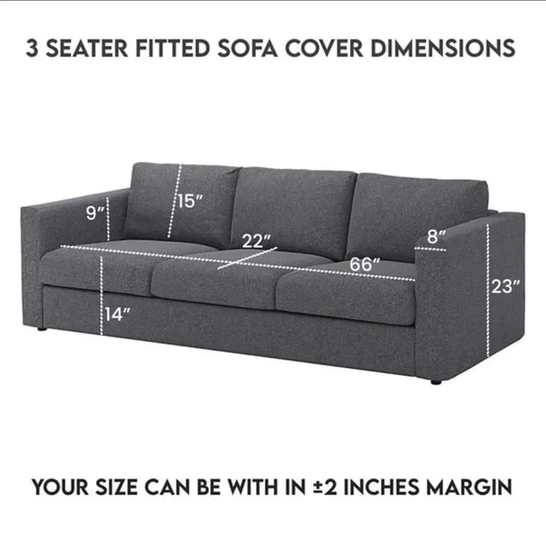 Velvet Textured Sofa Cover Mustard 5 Seater