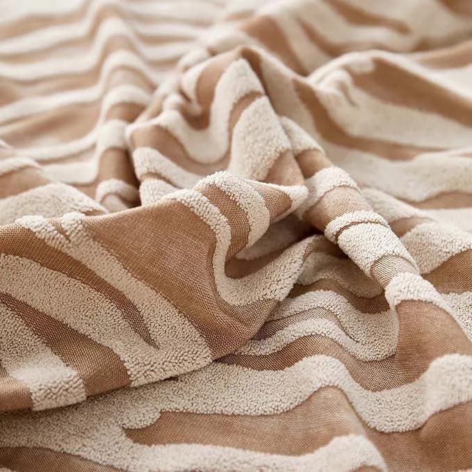 Golden Velvet Textured 5 Seater Sofa Cover