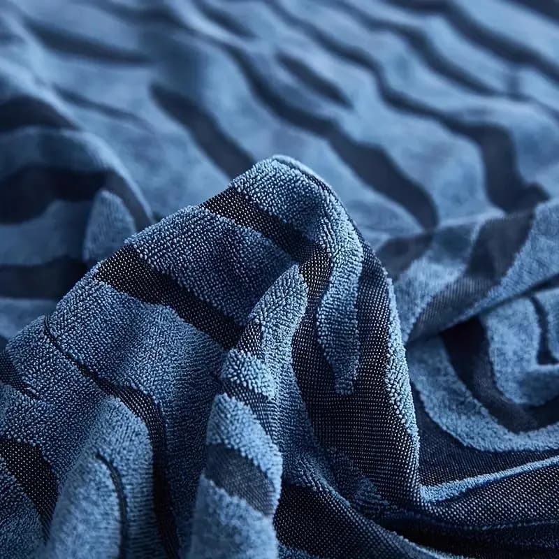 Blue Striped Sofa Cover for 3 Seater