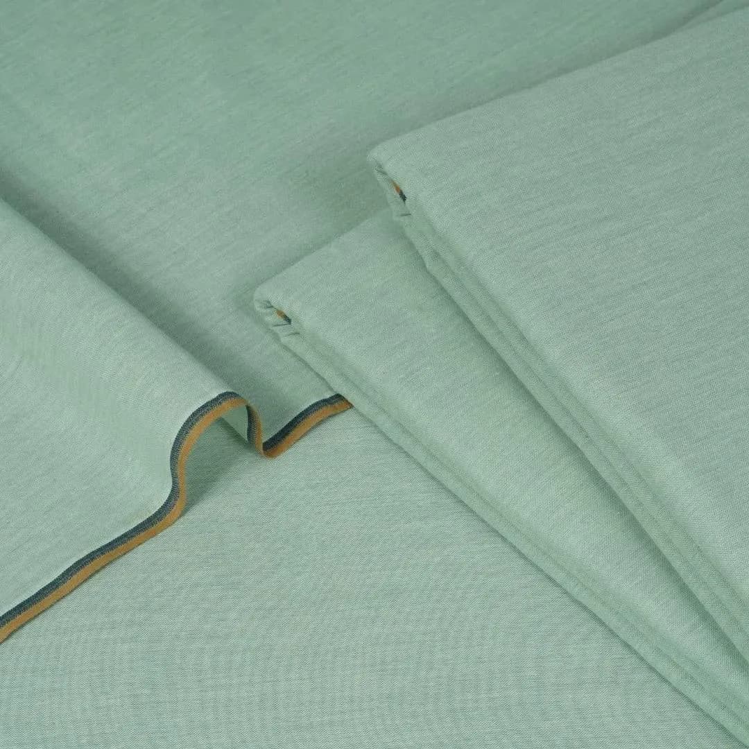 Green Khaddar Plain Suit Fabric for Summer