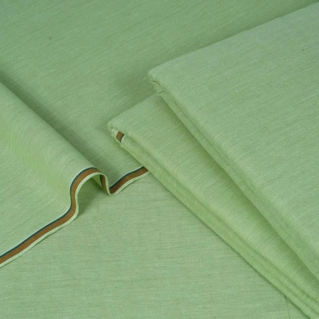Green Khaddar Plain Suit Fabric for Summer