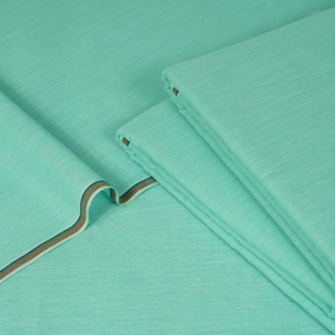 Turquoise Khaddar Suit Fabric 7m Suit