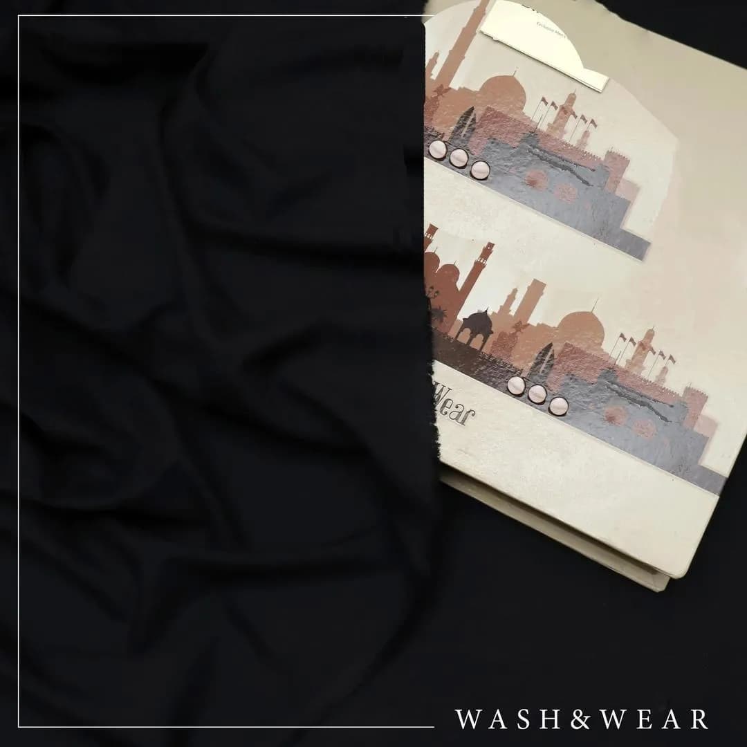 Black Wash & Wear Suit for Men Summer