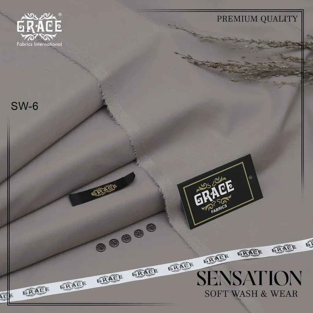 Men's Wash & Wear Plain Suit Grey All Season