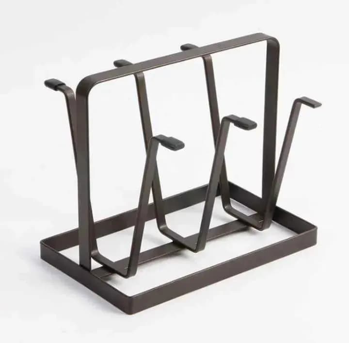 6-Hook Metal Mug Holder for Kitchen & Office