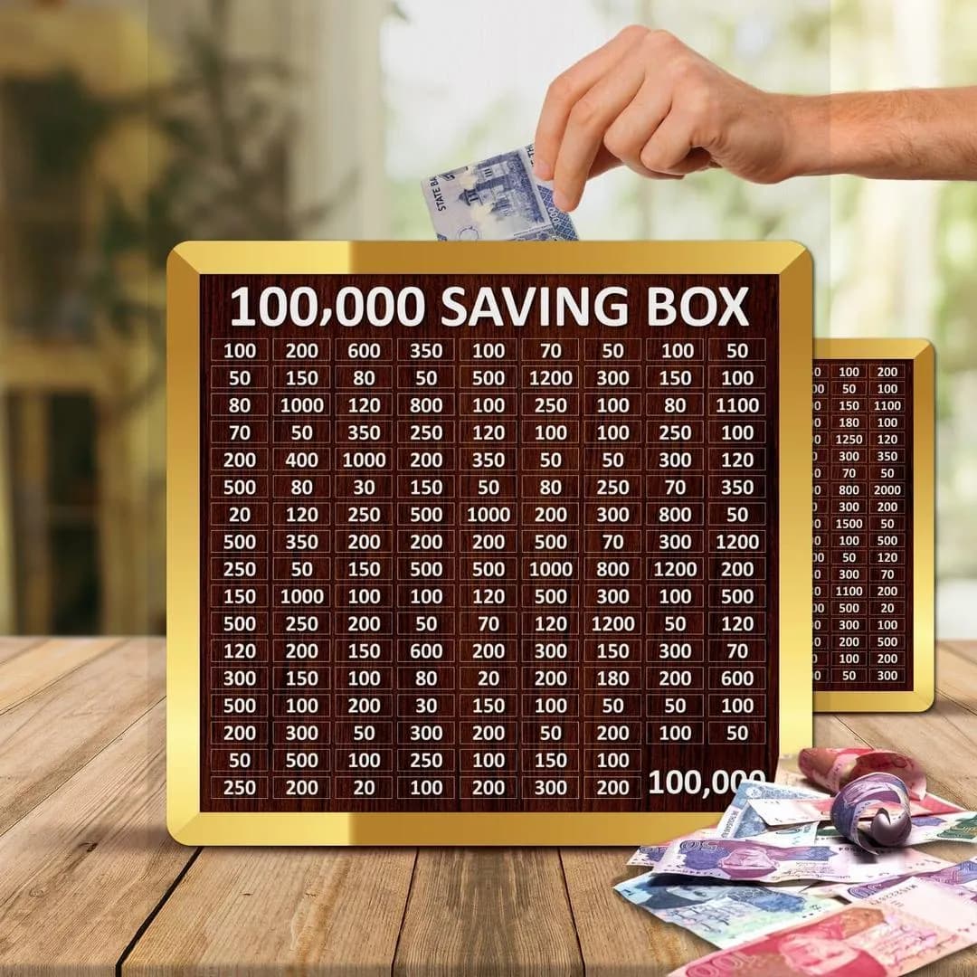 Islamic Umrah Saving Box Wood Brown 100K