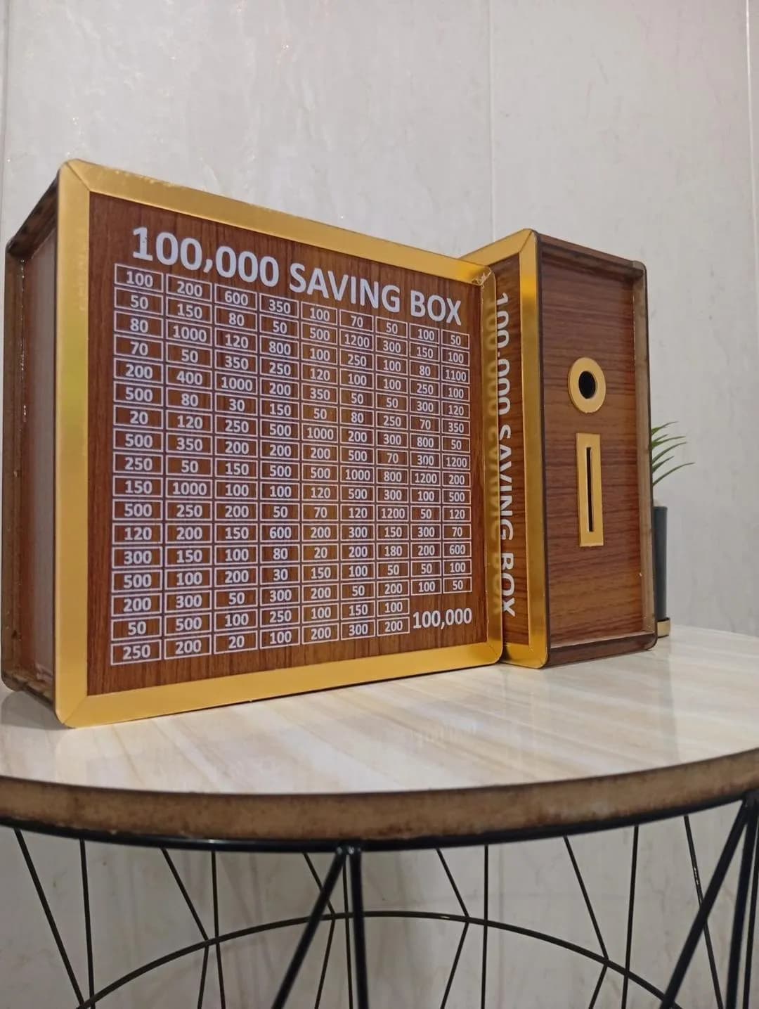 Islamic Umrah Saving Box Wood Brown 100K