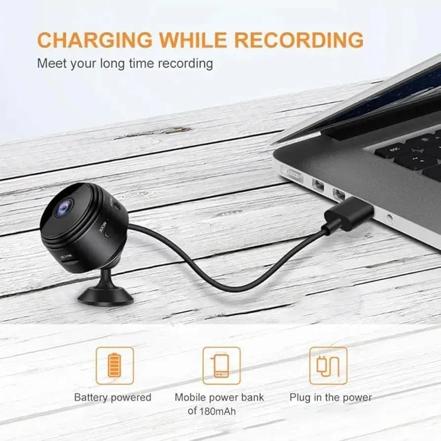360° Rotating Security Camera with USB Cable
