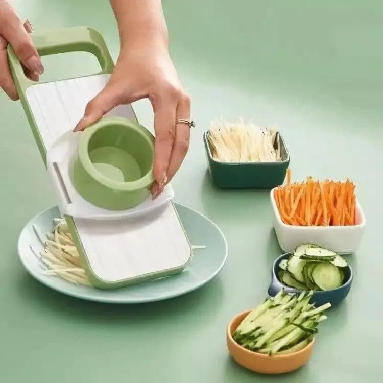 Stainless Steel Vegetable Slicer 6Pcs Green
