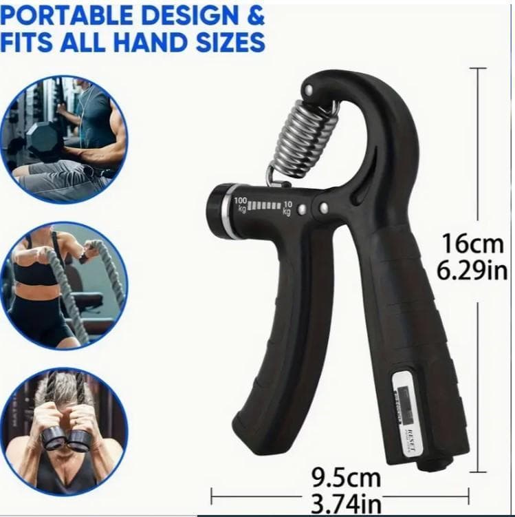 Hand Gripper Black ABS Plastic