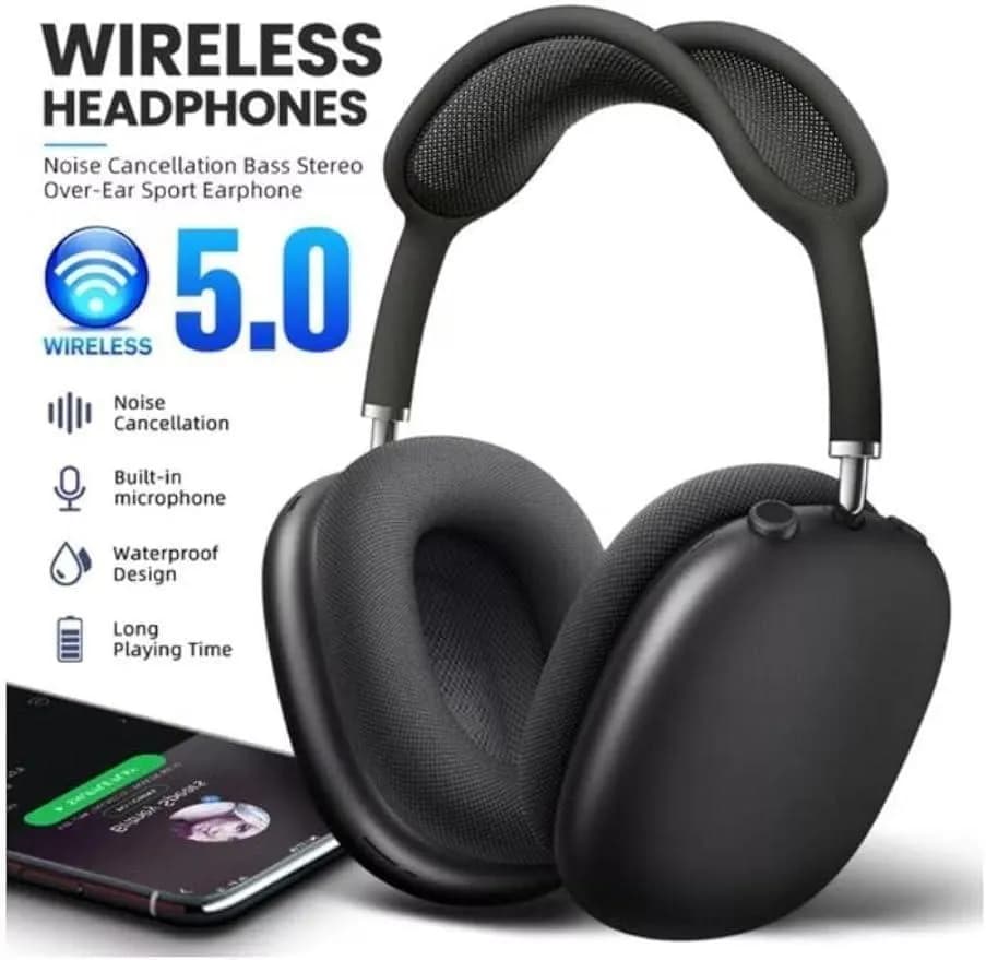 Wireless Gaming Headset Black 5.0 Noise Cancellation