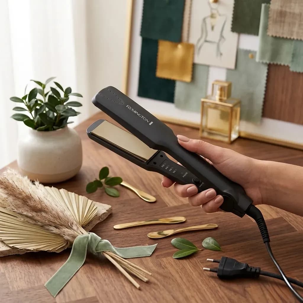 Portable Hair Straightener ABS Plastic Lightweight Black