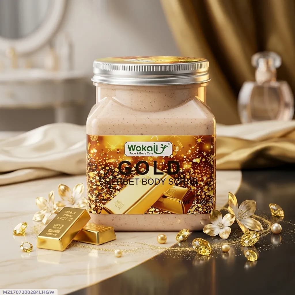 Mokal Y Gold Fiber Body Scrub 500ml Whitening Brightening Cream
