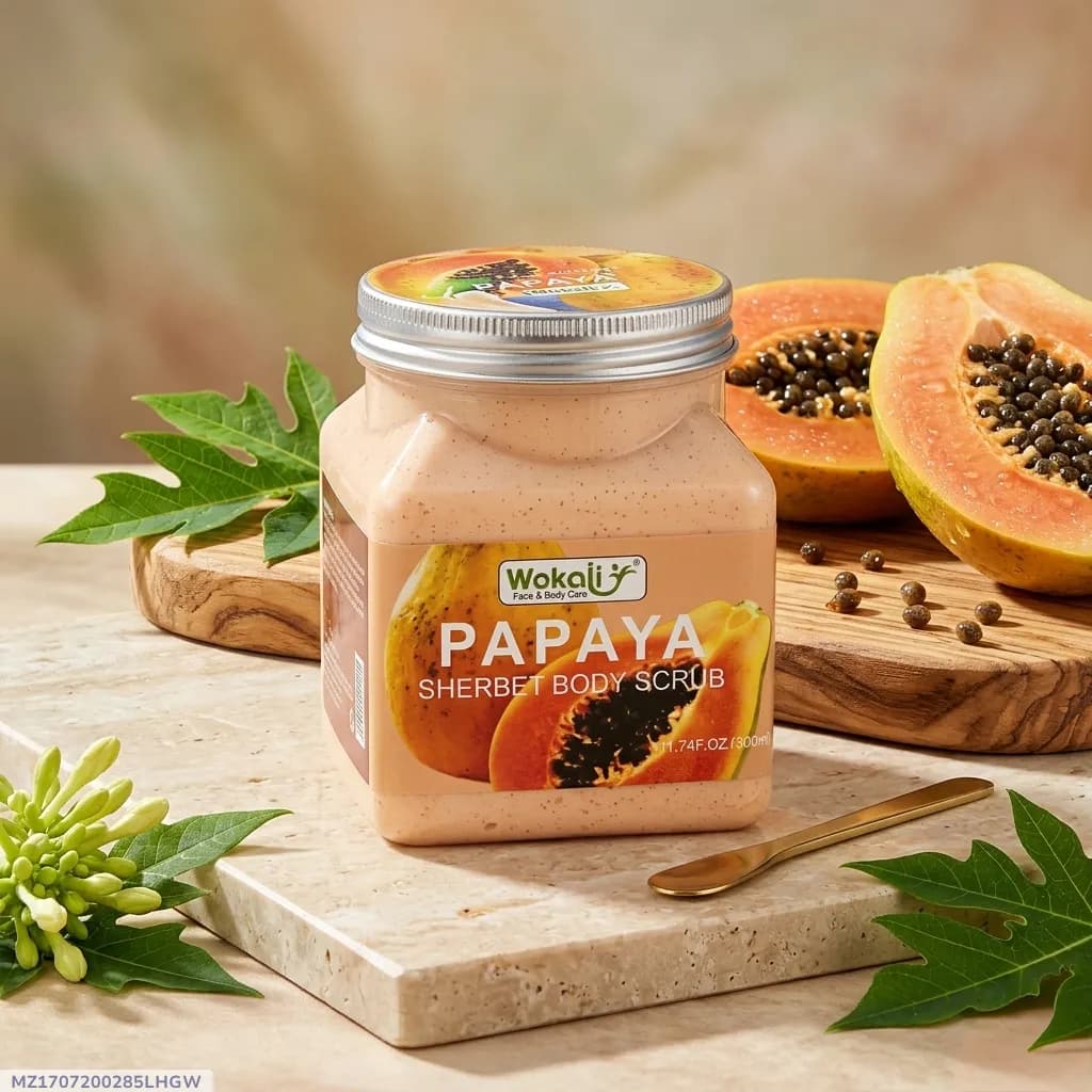 Papaya Sherbet Body Scrub Cream Whitening All Skin Types