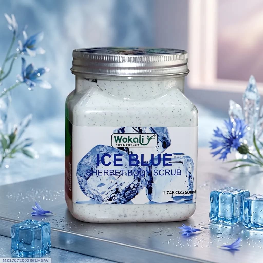 Ice Blue Herberal Facial Scrub Cream Whitening 17oz All Skin Types