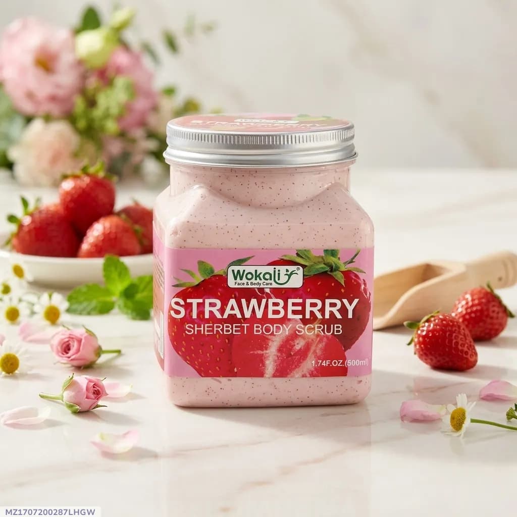 Strawberry Sherbet Body Scrub 100ml Whitening Cream