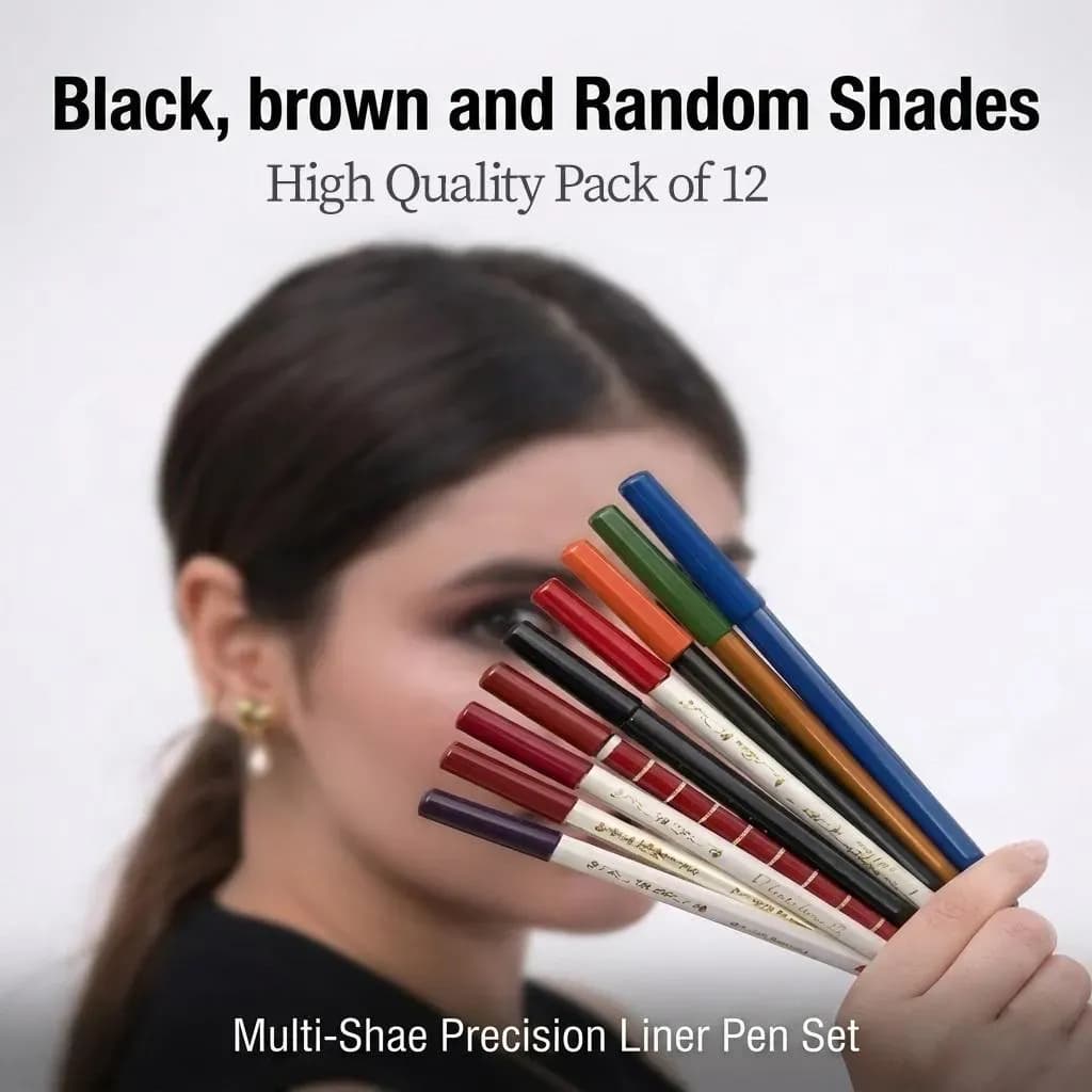 Multi-Shade Precision Liner Pen Set 12 Matte Lip Pencils