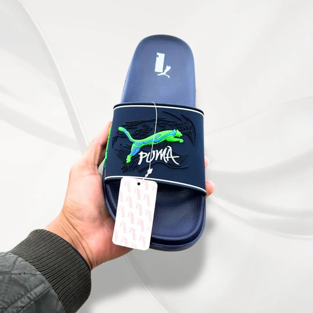 Puma Blue Slide Slippers for Men Summer Comfort