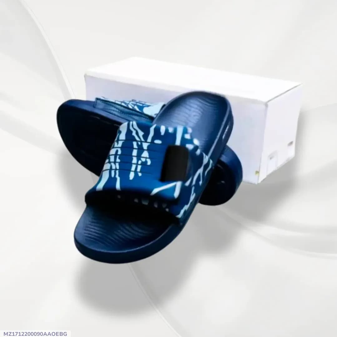 Blue Slide Slippers for Men, Comfortable & Stylish