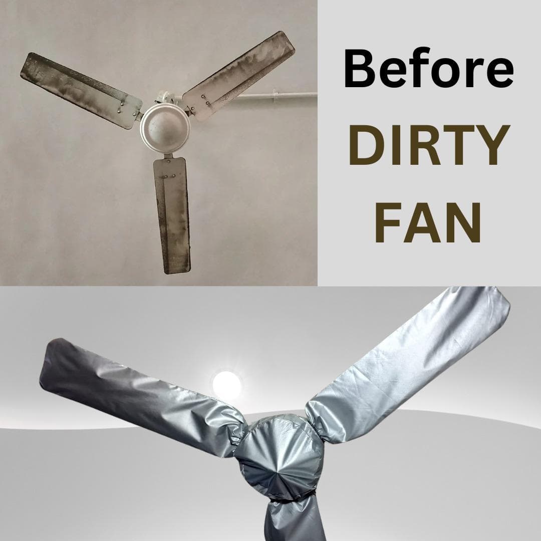 Silver Ceiling Fan Cover Dust Proof Lightweight Pakistan
