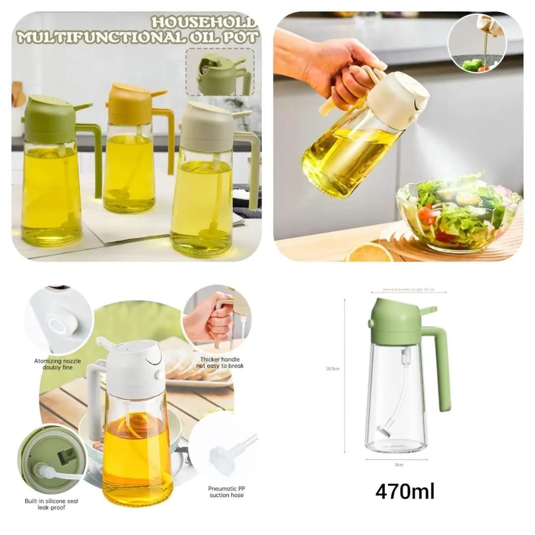 Green Multifunctional Oil Bottle 470ml