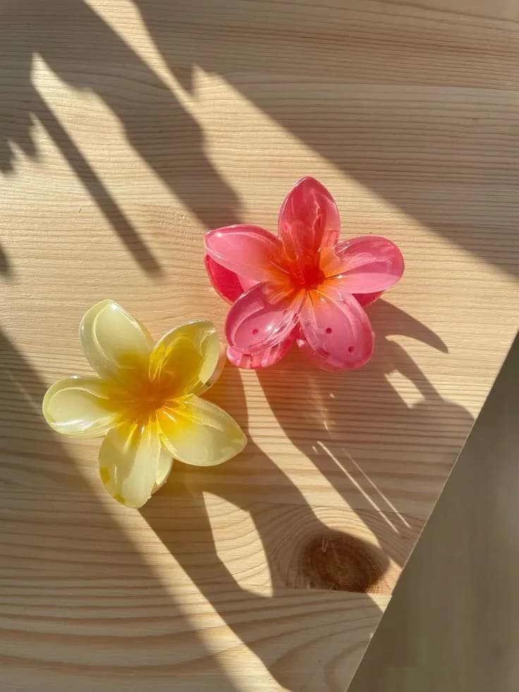 Multicolor Flower Hair Catcher Clip Pack of 3