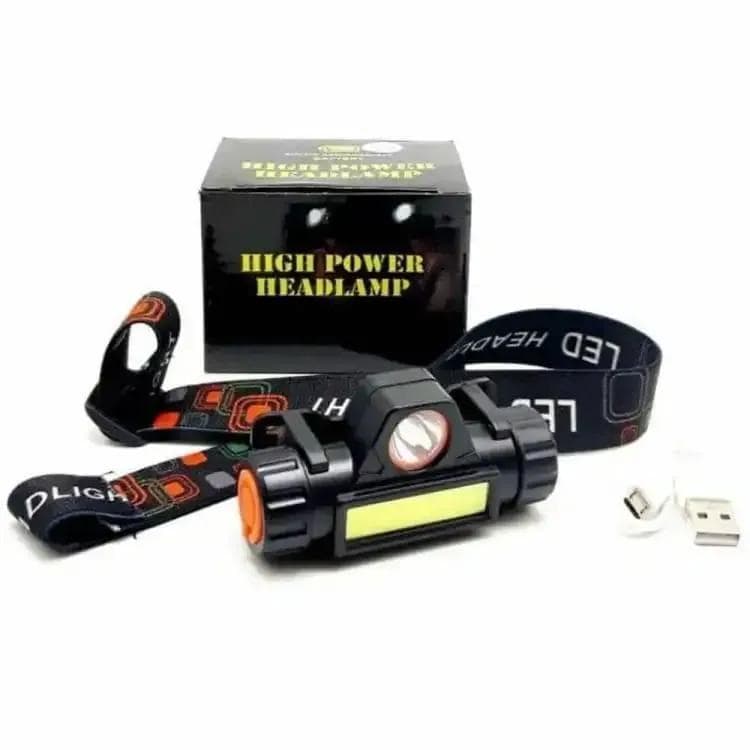 High Power LED Headlamp Black Orange 100g Lightweight